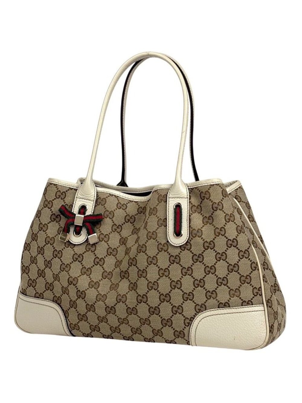 Gucci Prince Tote Shoulder Bag Ribbon Sherry
